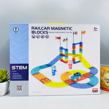 Rail Car Magnetic Blocks Track Set